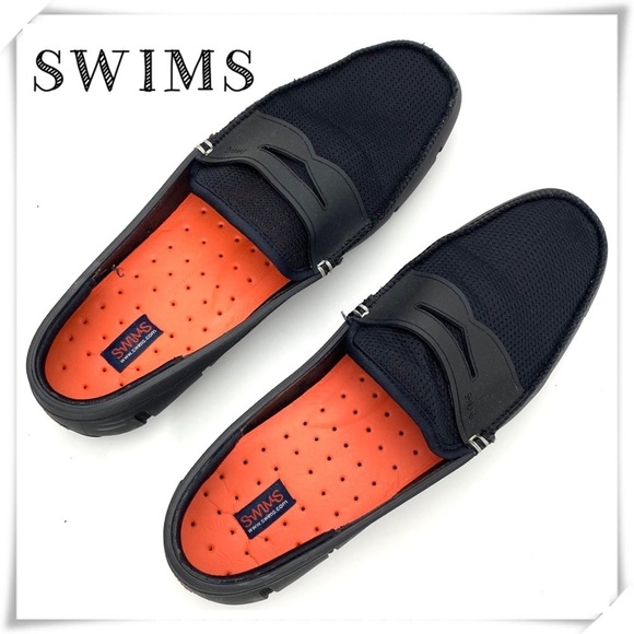 Swims Penny breathable Slip On Loafer in Black - Picture 1 of 12